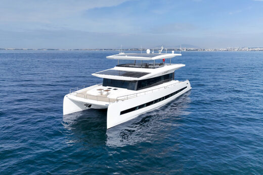 Solar powered catamaran for charter